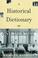 Cover of: A Historical Dictionary of Psychiatry