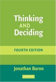 Cover of: Thinking and Deciding by Jonathan Baron