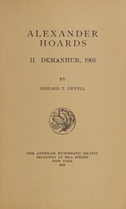 Cover of: Alexander hoards by Edward Theodore Newell