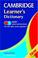Cover of: Cambridge Learner's Dictionary