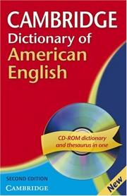 Cover of: Cambridge Dictionary of American English Paperback with CD-ROM