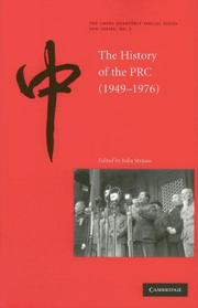 Cover of: The History of the People's Republic of China, 1949-1976 (The China Quarterly Special Issues) by Julia Strauss