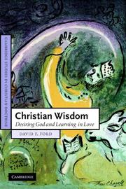 Cover of: Christian Wisdom: Desiring God and Learning in Love (Cambridge Studies in Christian Doctrine)