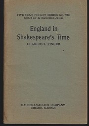 Cover of: England in Shakespeare's time