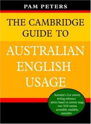 Cover of: The Cambridge Guide to Australian English Usage