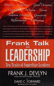 Cover of: Frank talk on leadership: ten traits of superstar leaders