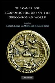 Cover of: The Cambridge Economic History of the Greco-Roman World by 