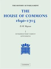 Cover of: The House of Commons, 1690-1715 by David Hayton
