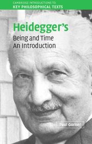 Cover of: Heidegger's Being and Time by Paul Gorner, Paul Gorner