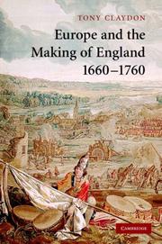 Cover of: Europe and the Making of England, 1660-1760