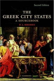 Cover of: The Greek City States by P. J. Rhodes