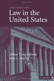 Cover of: Law in the United States | Arthur Taylor von Mehren