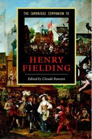 Cover of: The Cambridge Companion to Henry Fielding (Cambridge Companions to Literature)