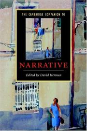 Cover of: The Cambridge Companion to Narrative (Cambridge Companions to Literature) by David Herman
