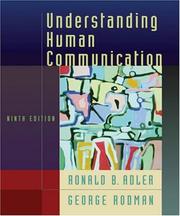 Cover of: Understanding human communication by Ronald B. Adler
