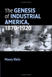 Cover of: The Genesis of Industrial America, 18701920 (Cambridge Essential Histories)