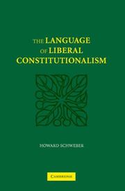 Cover of: The Language of Liberal Constitutionalism