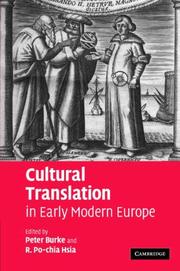 Cover of: Cultural Translation in Early Modern Europe by 