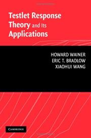 Cover of: Testlet Response Theory and Its Applications