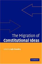 Cover of: The Migration of Constitutional Ideas | Sujit Choudhry