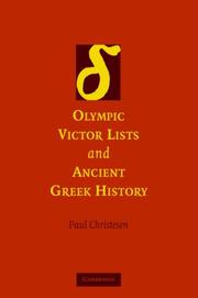 Cover of: Olympic Victor Lists and Ancient Greek History by Paul Christesen