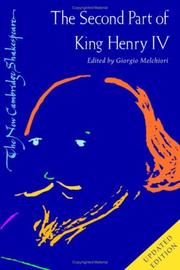 Cover of: The Second Part of King Henry IV (The New Cambridge Shakespeare) by 