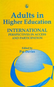 Cover of: Adults in higher education by edited by Pat Davies.