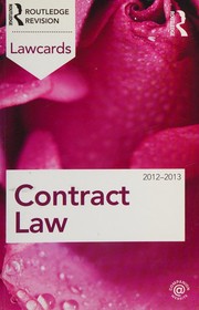 Cover of: Contract law.