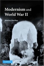 Cover of: Modernism and World War II