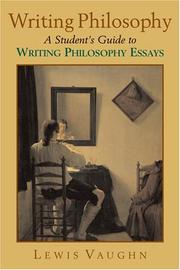 Writing philosophy by Lewis Vaughn