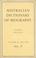 Cover of: Australian Dictionary of Biography Volume 12