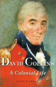 Cover of: David Collins by John E. B. Currey