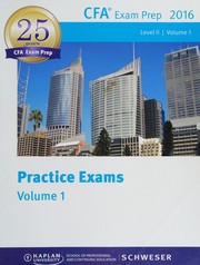 Cover of: Practice exams CFA exam prep 2016