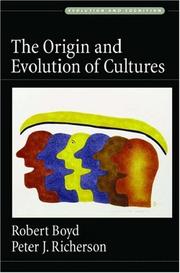 Cover of: The Origin and Evolution of Cultures (Evolution and Cognition) by Robert Boyd - undifferentiated, Peter J. Richerson