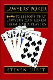 Cover of: Lawyers' poker: 52 lessons that lawyers can learn from card players