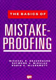 Cover of: The basics of mistake-proofing