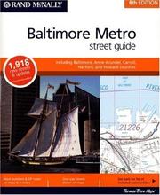 Cover of: Rand McNally 8th Edition Baltimore Metro street guide including Baltimore, Anne Arundel, Carroll, Harford, and Howard counties