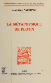 Cover of: La métaphysique de Plotin
