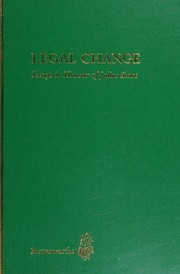 Cover of: Legal change: essays in honour of Julius Stone