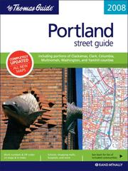 Cover of: The Thomas Guide 2008 Portland street guide | 