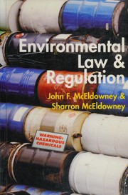 Cover of: Environmental law and regulation