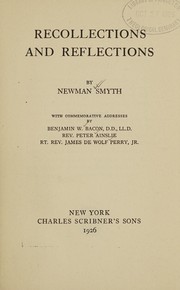 Cover of: Recollections and reflections by Smyth, Newman