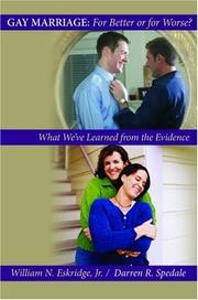 Cover of: Gay marriage: for better or for worse? : what we've learned from the evidence