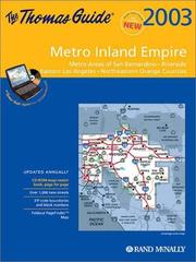 Cover of: Thomas Guide 2003 Inland Empire Metro California (Thomas Guide Combo Packs) | 