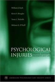 Cover of: Psychological Injuries: Forensic Assessment, Treatment, and Law (American Psychology-Law Society Series)