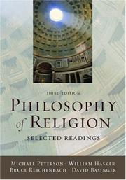 Cover of: Philosophy of religion | 