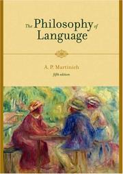 Cover of: The Philosophy of Language by A. P. Martinich, Aloysius Martinich