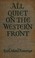 Cover of: All quiet on the western front