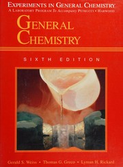 Cover of: Experiments in general chemistry by Gerald S. Weiss