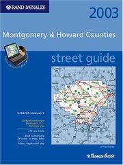 Cover of: Thomas Guide 2003 Montgomery & Howard Counties Street Guide: Spiral